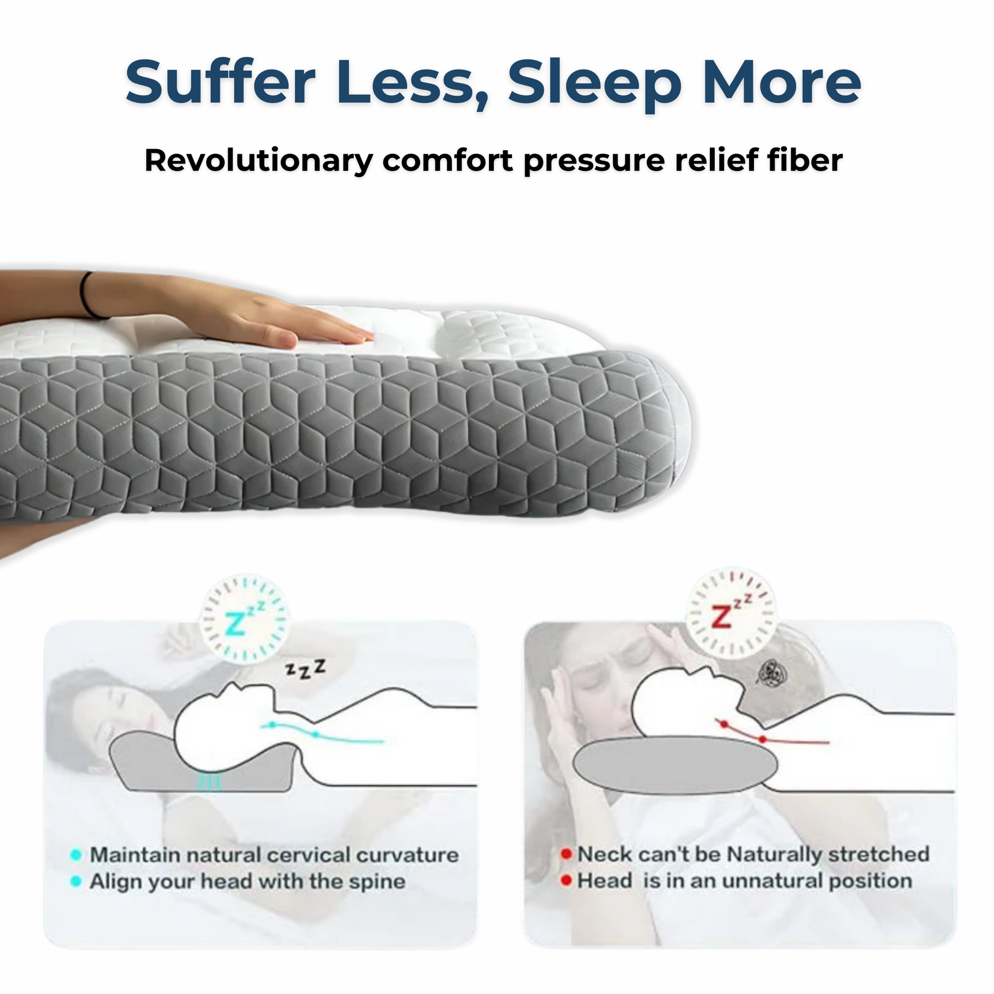 Orthopedic cervical traction pillow